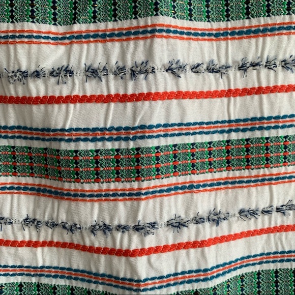 Vivienne Hu Green textured Multi stripe asymmetric ruffle skirt - Picture 5 of 12